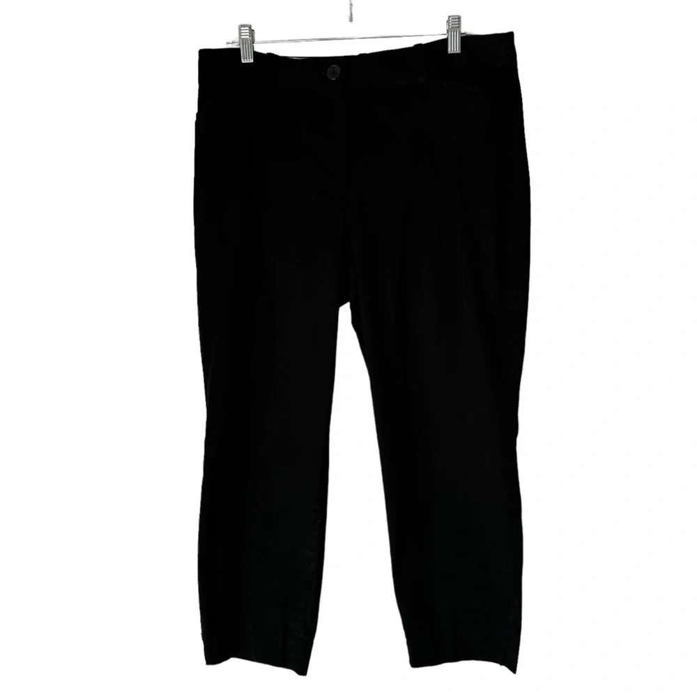 Talbots Perfect Crop Curvy Black Pants, 12